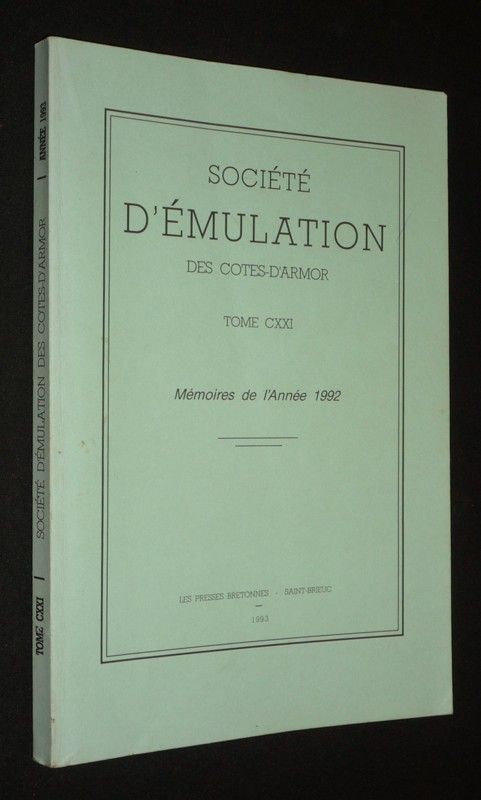 Société d'émulation des Côtes-du-Nord, Tome CXXI - Mémoires de l'année 1992