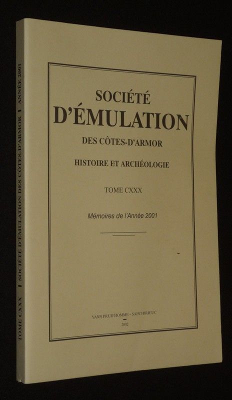Société d'émulation des Côtes-du-Nord, Tome CXXX - Mémoires de l'année 2001