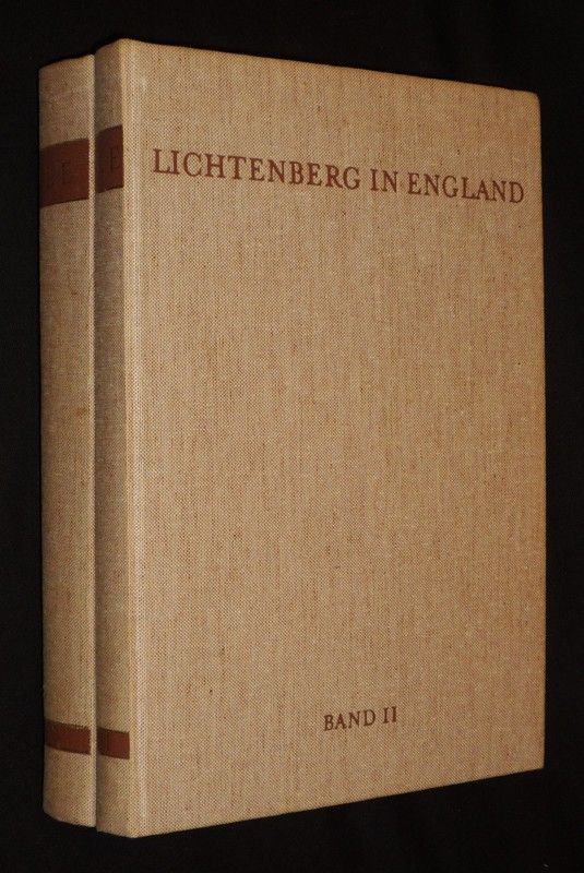 Lichtenberg in England. Dokumente einer Begegnung. Band 1 : Einleitung und Text - Band 2 : Erläuterungen und Register (2 volumes)