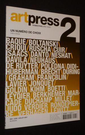 Art Press (n°5, mai-juin-juillet 2007) : Un numéro de choix / Critic's Choice