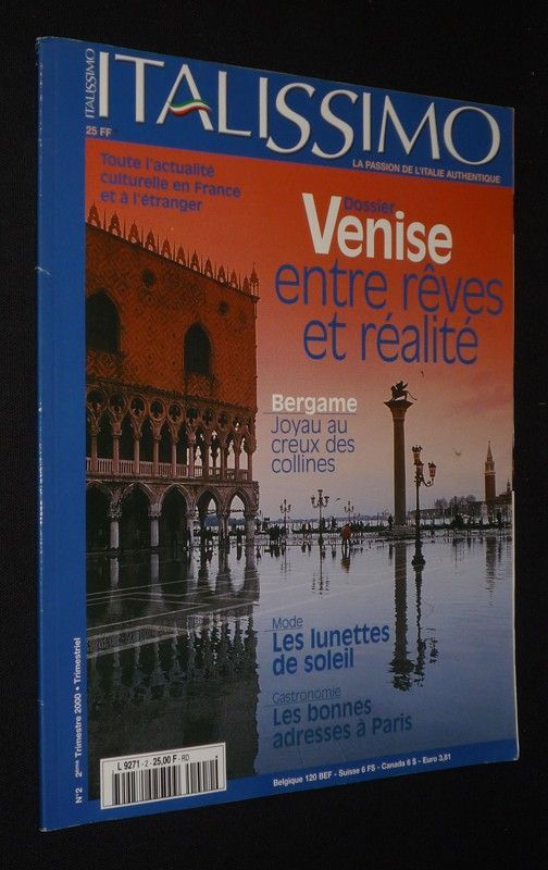 Italissimo (n°2, 2e trimestre 2000) : Venise, entre rêves et réalité - Bergame, joyau au creux des collines