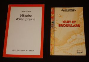 Lot de 2 ouvrages de Jean Cayrol : Nuit et brouillard - Histoire d'une prairie