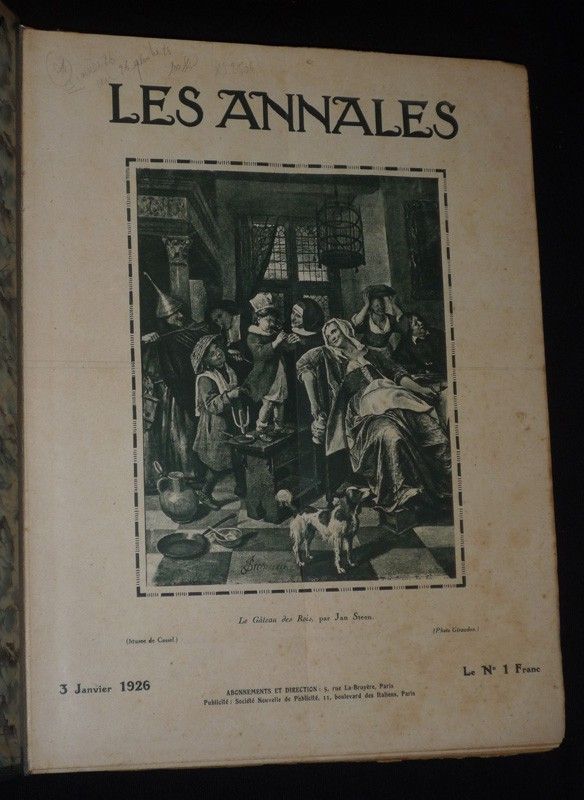 Les Annales politiques et littéraires (du n°2219, 3 janvier 1926, au n°2257, 26 septembre 1926)