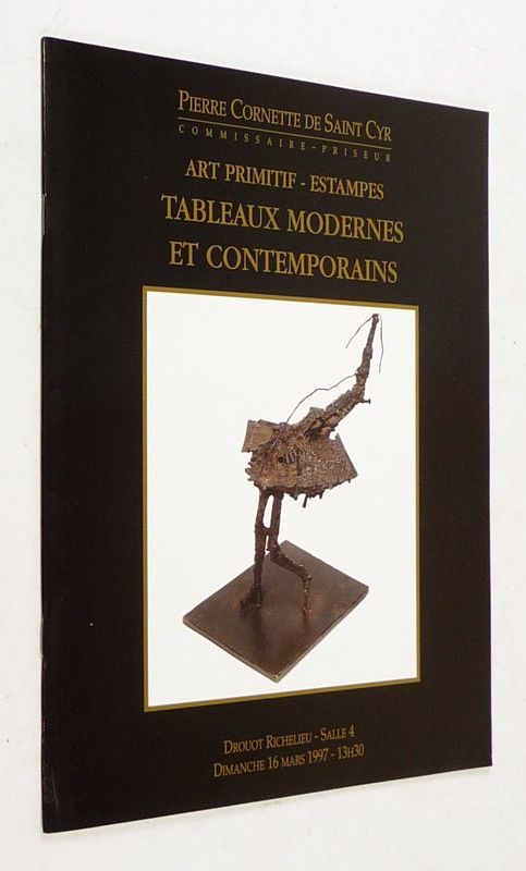 Pierre Cornette de Saint Cyr - Art primitif, estampes, tableaux modernes et contemporains (Drouot Richelieu, 16 mars 1997)