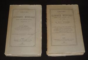 Leçons de clinique médicale professés à l'Hôpital Homoeopathique Saint-Jacques, 1875-1876-1877 (2 volumes)