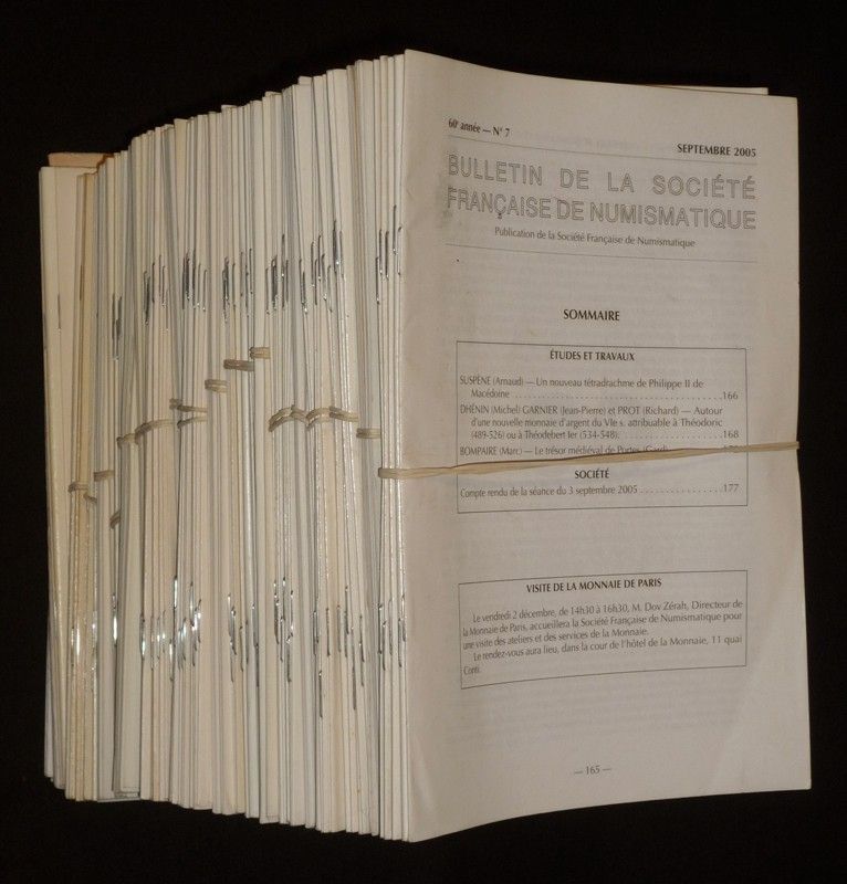 Bulletin de la Société Française de Numismatique (167 numéros + 10 suppléments)