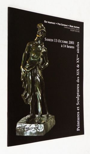 Guy Martinot, Yves Savignat, Denis Antoine, commissaires priseurs associés - Peintures et sculptures des XIX et XXème siècles (Pontoise, 13 octobre 2001)