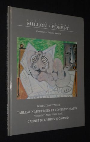 Joël M. Millon & Claude Robert - Tableaux modernes et contemporains (Paris, Drouot-Montaigne, 25 mars 1993)