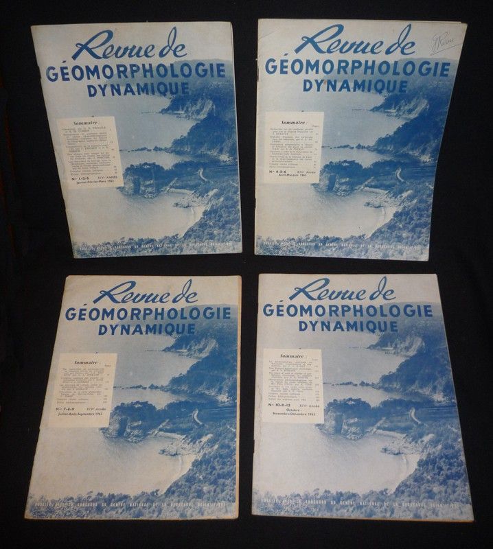 Revue de géomorphologie dynamique (année 1963 complète en 4 volumes)