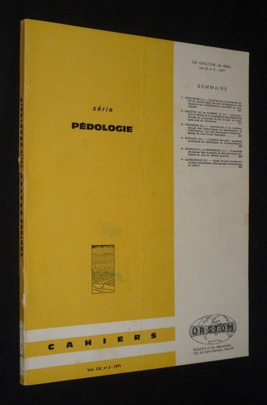 Cahiers ORSTOM - Série Pédologie (Vol. IX, n°3 - 1971)