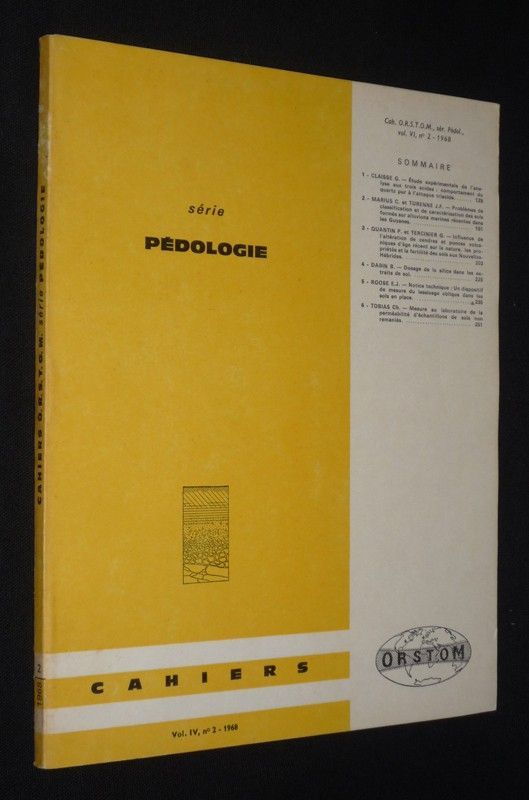 Cahiers ORSTOM - Série Pédologie (Vol. VI, n°2 - 1968)