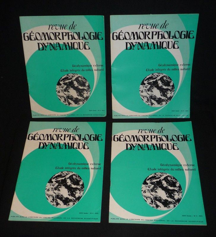 Revue de géomorphologie dynamique (année 1975 complète en 4 volumes)