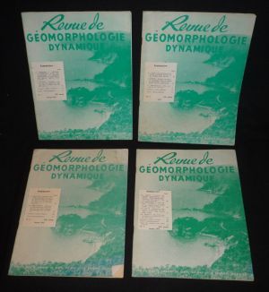 Revue de géomorphologie dynamique (année 1972 complète en 4 volumes)