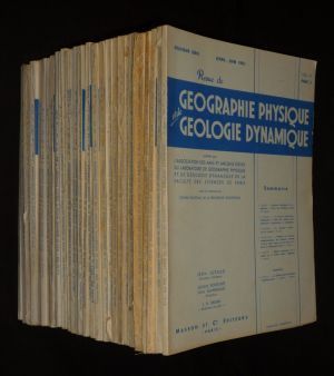 Revue de géographie physique et de géologie dynamique (lot de 31 numéros, 2e série, 1961-1973)