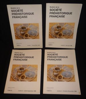 Bulletin de la Société Préhistorique Française - Tome 93, année 1996 complète (4 volumes)