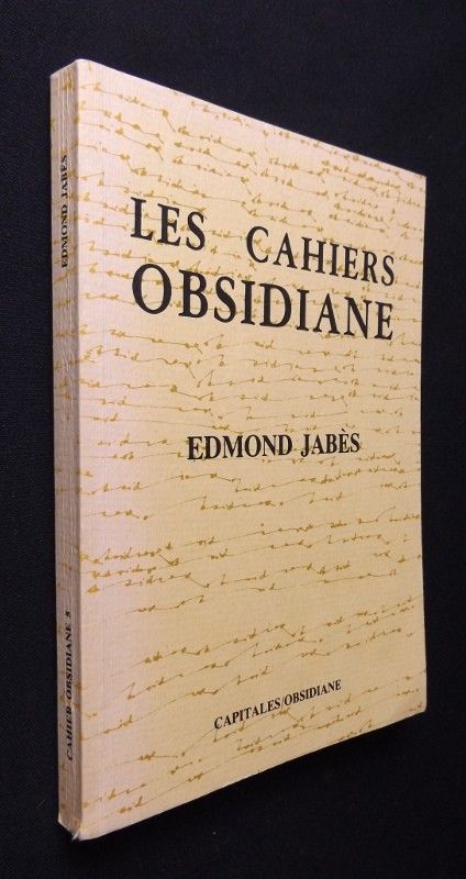 Les cahiers Obsidiane, supplément au n°17 : Edmond Jabès