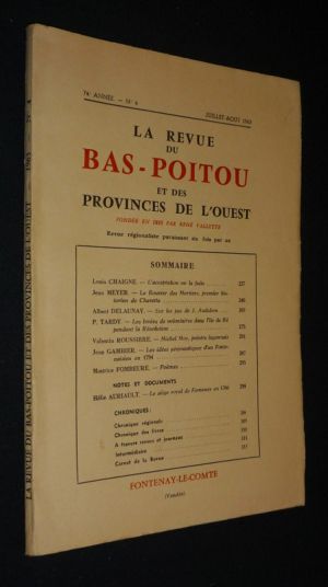 La Revue du Bas-Poitou et des provinces de l'Ouest (74e année - n°4, juillet-août 1963)