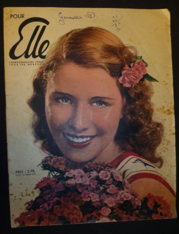 Pour Elle. L'hebdomadaire féminin tous les mercredis (n°50 - 23 juillet 1941)