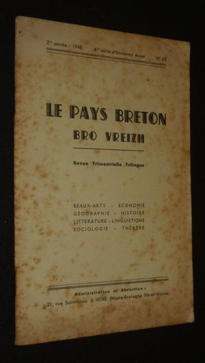 Le Pays breton - Bro Vreizh (2e année, 1948 - 6e série d'Unvaniez Arvor - n°43)
