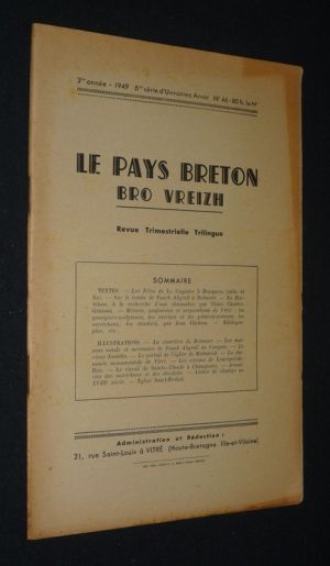 Le Pays breton - Bro Vreizh (3e année, 1949 - 6e série d'Unvaniez Arvor - n°46)