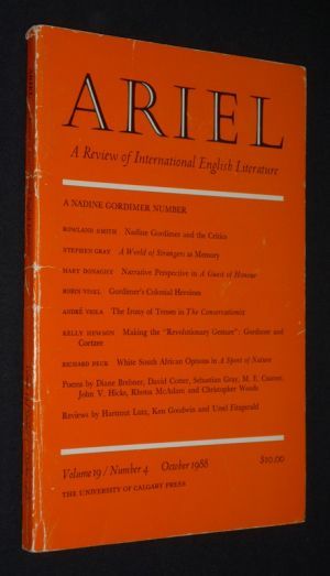 Ariel (Volume 19, Number 4, October 1988) : A Nadine Gordimer Number
