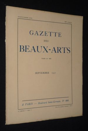 Gazette des Beaux-Arts (73e année - 825e livraison - Septembre 1931)