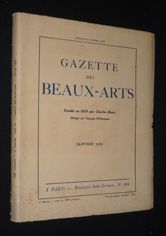Gazette des Beaux-Arts (74e année - 829e livraison - Janvier 1932)