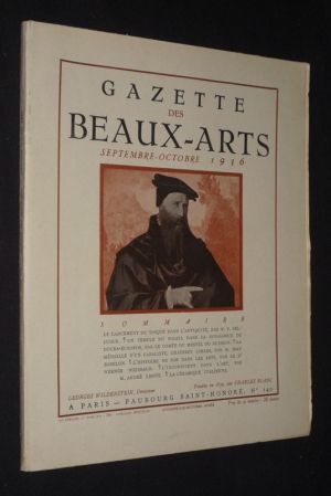 Gazette des Beaux-Arts (78e année - 880e livraison - Septembre-Octobre 1936)