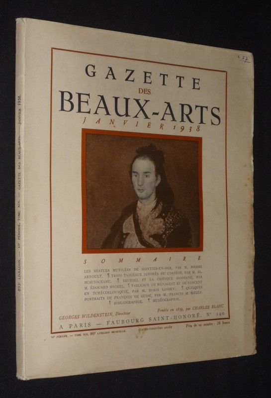 Gazette des Beaux-Arts (80e année - 893e livraison - Janvier 1938)