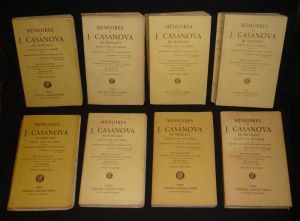 Mémoires de J. Casanova, écrits par lui-même, suivis de Fragments des Mémoires du Prince de Ligne (8 volumes)