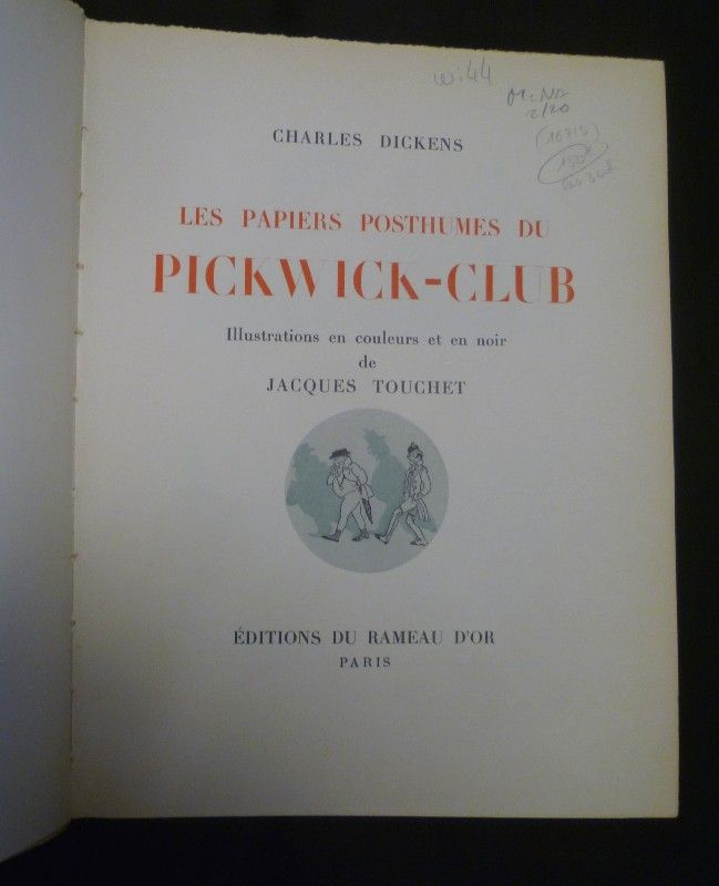 Les papiers posthumes du Pickwick-club (3 volumes)