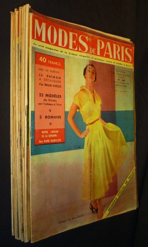 Modes de Paris. Le seul magazine de la femme élégant et pratique conçu et réalisé à Paris (lot de 15 numéros)