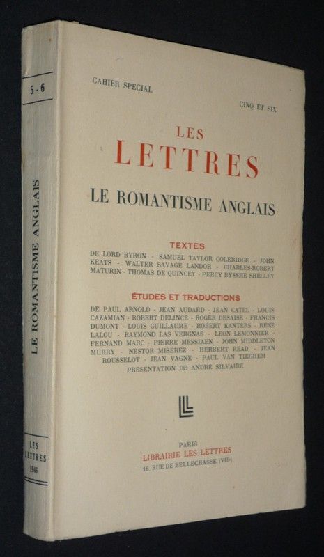Les Lettres (Cahier spécial 5 et 6) : Le Romantisme anglais