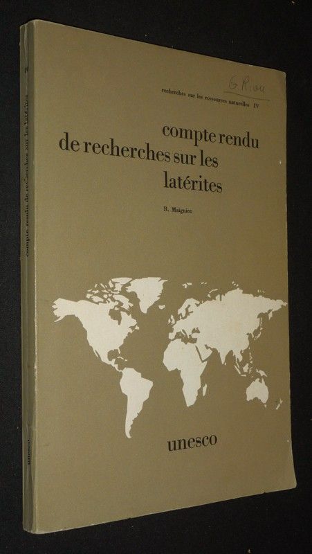 Compte-rendu de recherches sur les latérites
