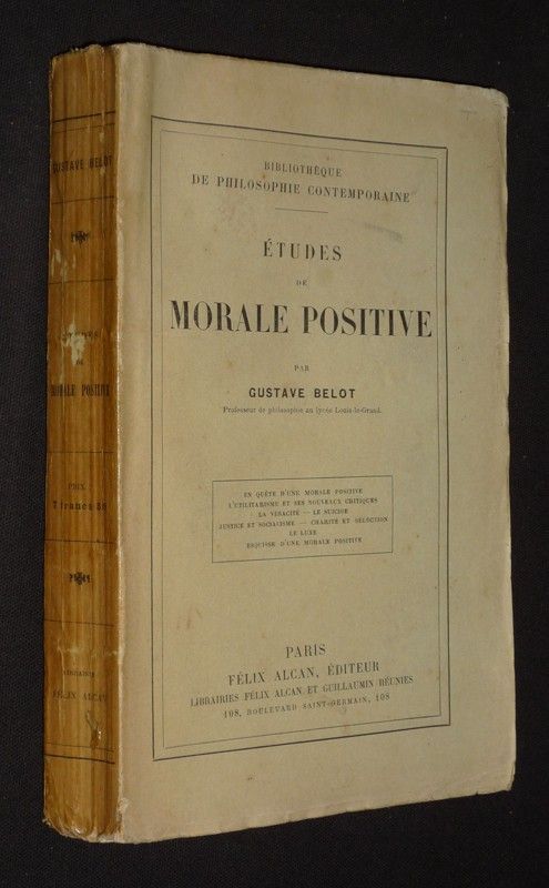 Etudes de morale positive