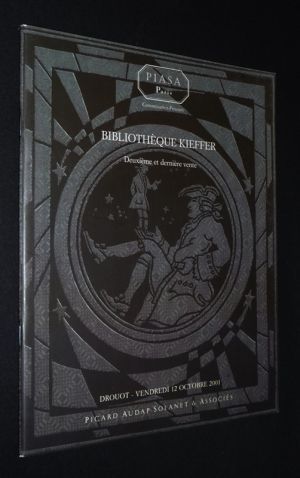 Piasa - Bibliothèque Kieffer, deuxième et dernière vente (Drouot Richelieu, 12 octobre 2001)