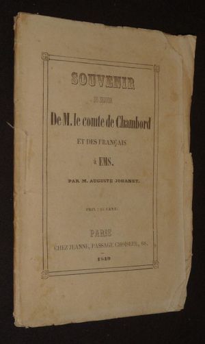 Souvenir du séjour de M. le Comte de Chambord à Ems