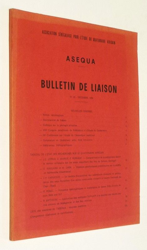 Association Sénégalaise pour l'Etude du Quaternaire Africain (ASEQUA) - Bulletin de liaison (n°49, décembre 1976)