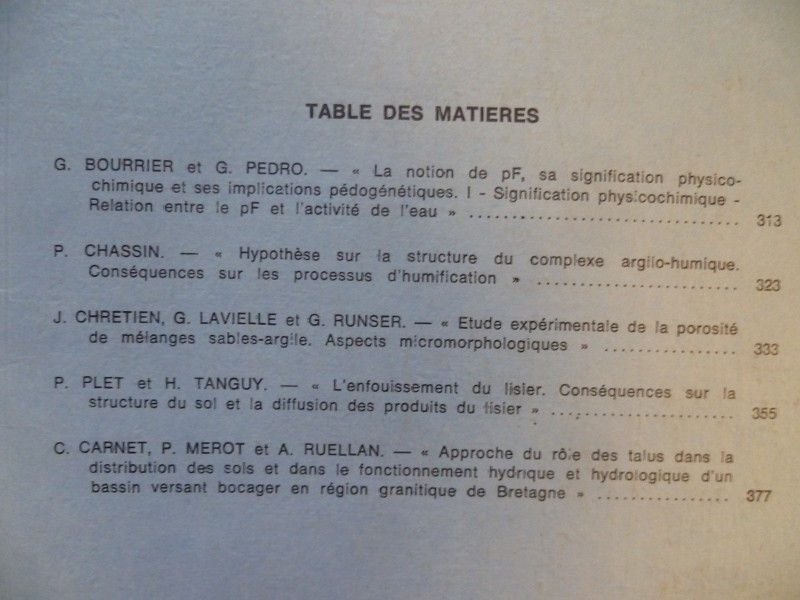 Bulletin de l'association française pour l'étude du sol - Science du sol -1979 numéro 4