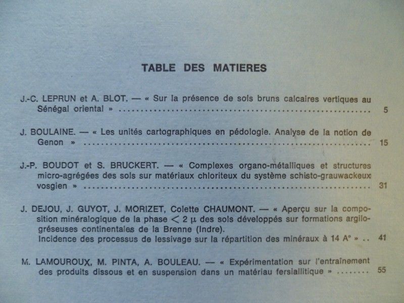 Bulletin de l'association française pour l'étude du sol - Science du sol -1978 numéro 1 
