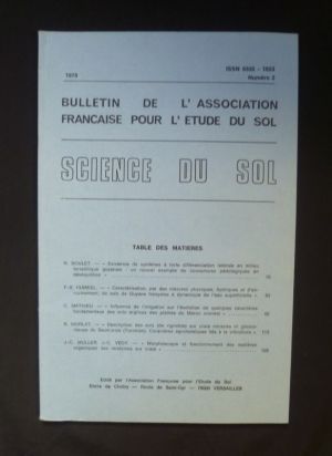 Bulletin de l'association française pour l'étude du sol - Science du sol -1978 numéro 2