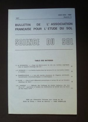 Bulletin de l'association française pour l'étude du sol - Science du sol -1977 numéro 2