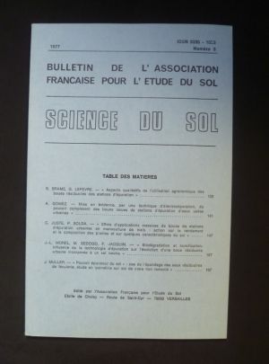 Bulletin de l'association française pour l'étude du sol - Science du sol -1977 numéro3