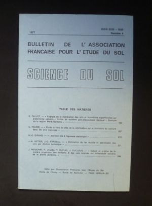 Bulletin de l'association française pour l'étude du sol - Science du sol -1977 numéro 4