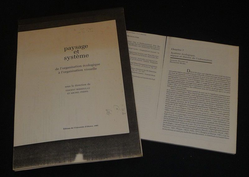 Paysage et système : de l'organisation écologique à l'organisation visuelle (2 volumes)