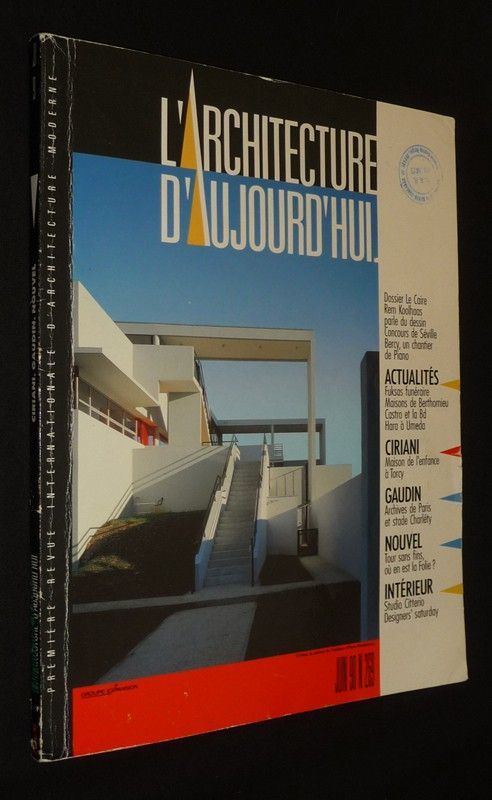 L'Architecture d'aujourd'hui (n°269, juin 1990) : Ciriani - Gaudin - Nouvel
