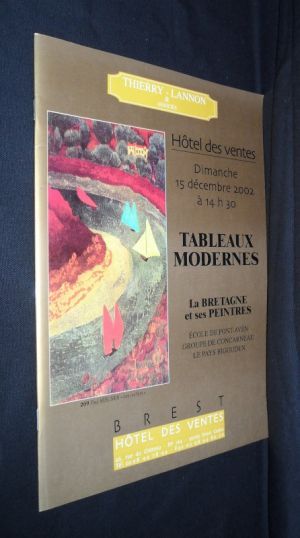 Thierry - Lannon & Associés : Tableaux modernes - La Bretagne et ses peintres - Ecole de Pont-Aven, groupe de Concarneau, le pays bigouden (15 décembre 2002)