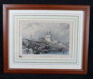 Gravure "Harbour of St Malo" par C. Stanfield (encadré)