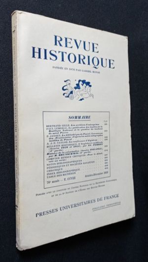 Revue historique, tome CCVIII, octobre-décembre 1952 (76e année)