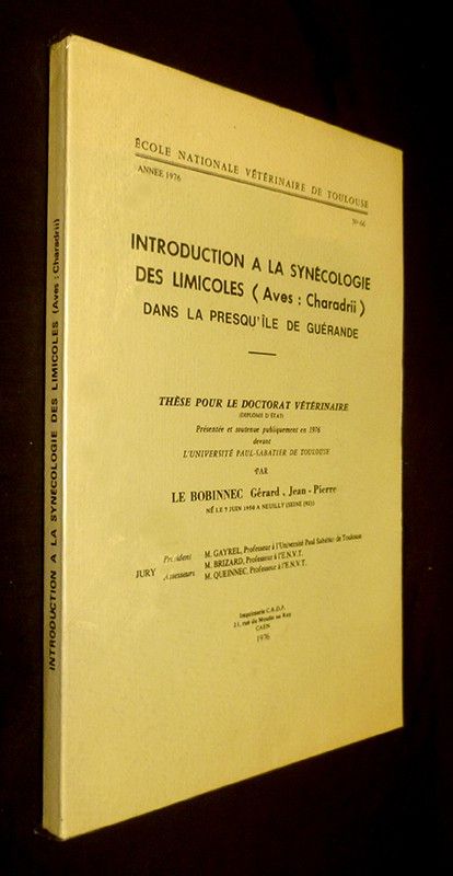 Introduction à la synécologie des limicoles (Avec : Charadrii) dans la presqu'île de Guérande